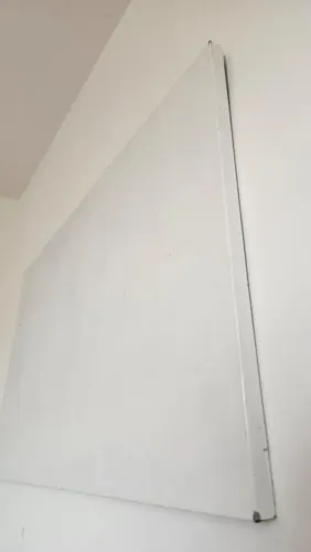 Porta fotos de metal branco magnético