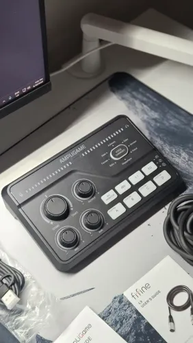 Fifine Sc8 Audio Mixer Interface De Áudio + Cabo XLR!