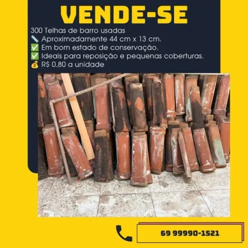 Telhas de barro usadas