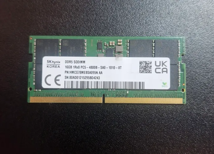 Memória SK Hynix 16GB DDR5 4800MHz SODIMM para Notebook
