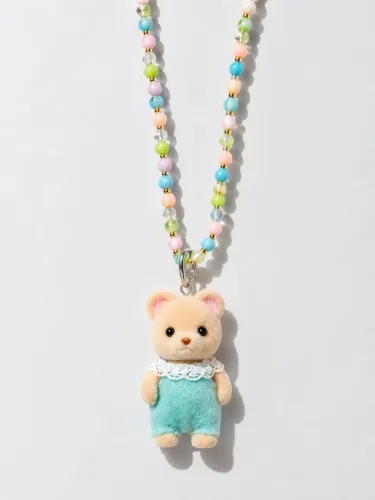 colar sylvanian families urso colorido