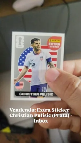 Figurinha EXTRA STICKER - RARA (CHRISTIAN PULISIC) PRATA