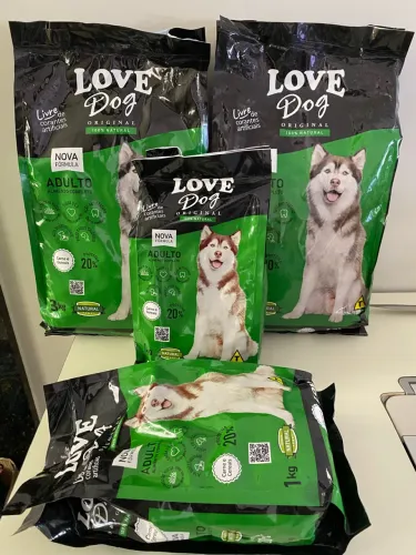 4 Pacotes Ração Love Dog Original Adulto ? 8 kg