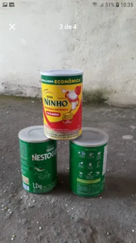 LATA VAZIA DE LEITE 1.200KG PARA ARTESANATO E DECORAÇÃO R$2,00 UNIDADE