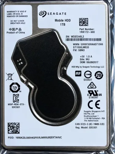 HD Seagate Mobile 1TB