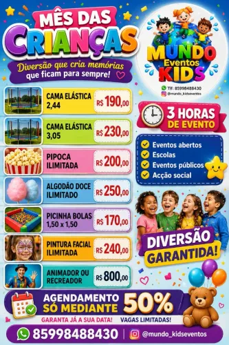Aluguel brinquedos mês crianças