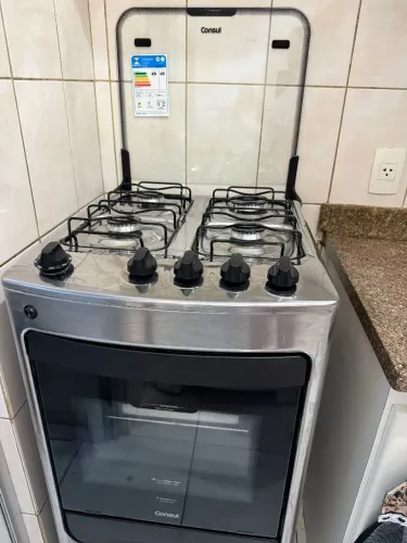 Fogão 4 bocas Consul de inox