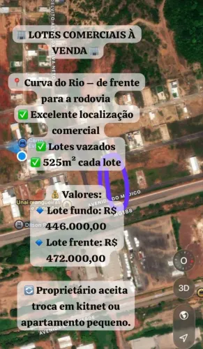 LOTES COMERCIAS CURVA DO RIO UNAI-MG