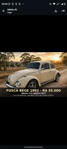 Volkswagen Fusca Fusca (gasolina) 1982
