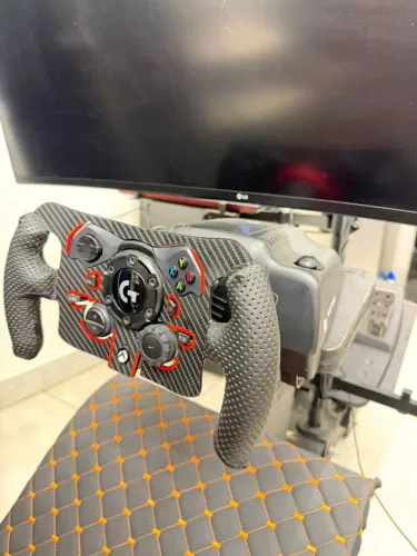 Conjunto volante pedal longitech