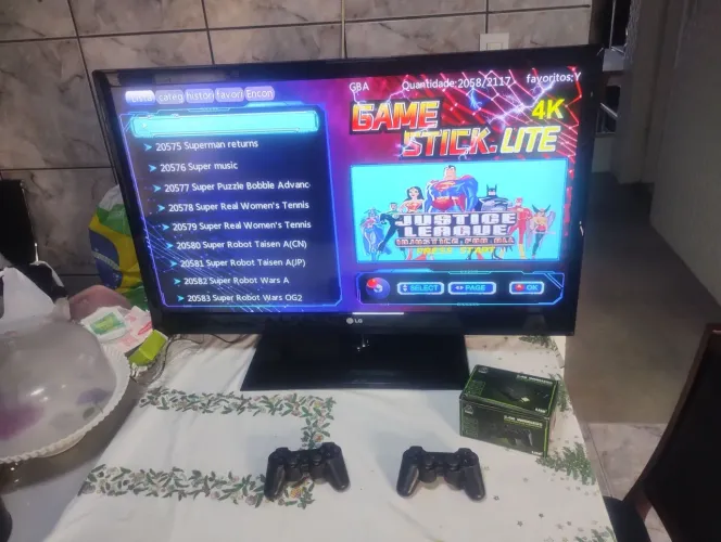 Vídeo game 10 mil jogos mais TV LG 42 polegadas 