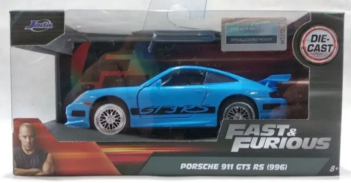 Miniatura Porsche 911 gt3 RS Velozes e furiosos 1:32 Jada toys
