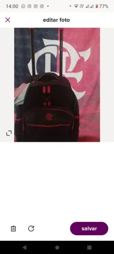 Mochila infantil de rodinhas Flamengo