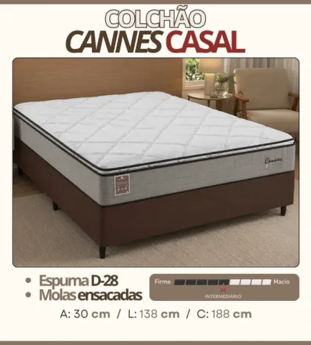 Colchão Montreal Cannes Casal 1,38x1,88