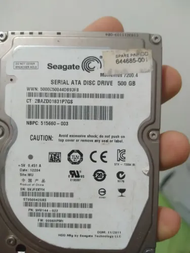 HD de 500gb + 2pente de memória 4gb ddr3