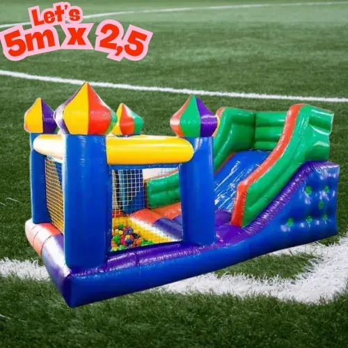 Locação Brinquedos Inflável Mini Tobogã com Piscina de Bolinhas 5,00 x 2,50