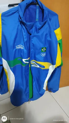 Agasalho seleção brasileira de vôlei de 2004, tamanho G, Olympikus, semi novo