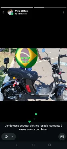 Vendo scooter elétrica usada somente 3 vezes valor a combinar