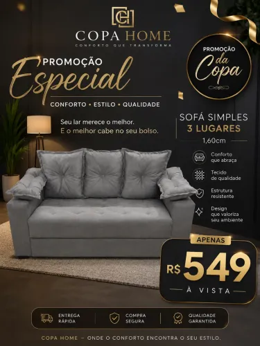 sofá 1,60 cm, NOVo!!! 