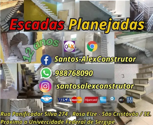 Escadas planejadas (leia as informações).