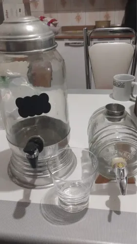 Suqueira e dispenser de bebida + copo de brinde 