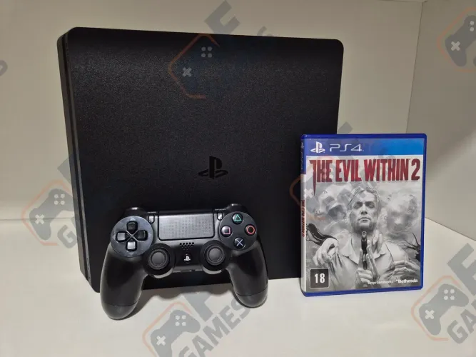 PS4 | Playstation 4 Slim 1TB Seminovo + Controle Original | Aceito Cartão!!!