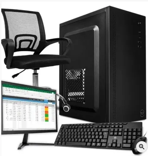Computador Home Completo Mancer, Intel Core I5, 8GB DDR3, SSD 240GB + Cadeira Office 