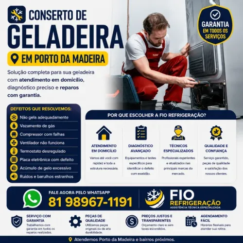 Conserto de Geladeira em Porto da Madeira