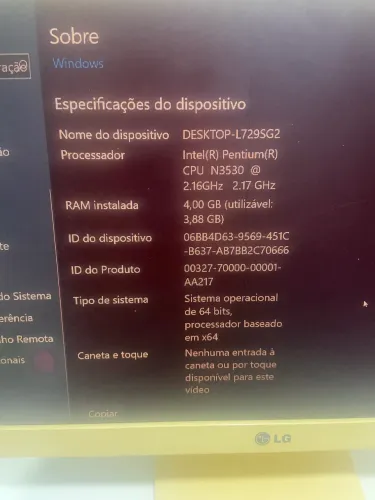 Computador LG all in