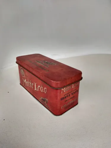 Latinha porta chá Matte Leão anos 30