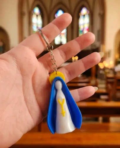 Kit 10 chaveiros nossa senhora aparecida brinde igreja