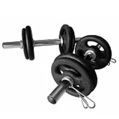 Kit c/ Barra 40cm Cromada e Anilha Ferro