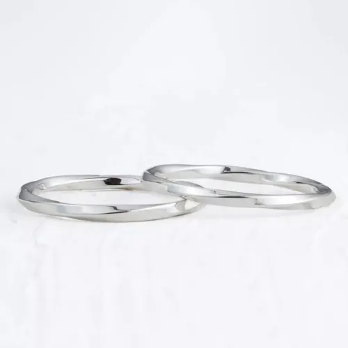 Par de alianças prata 925 Vórtice, 1,5mm