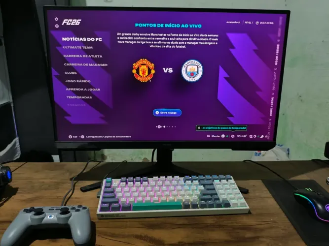 (Troco por PS4)Monitor Samsung Odyssey 27''Full hd 180hz, memória ram Kingston 16gb rgb