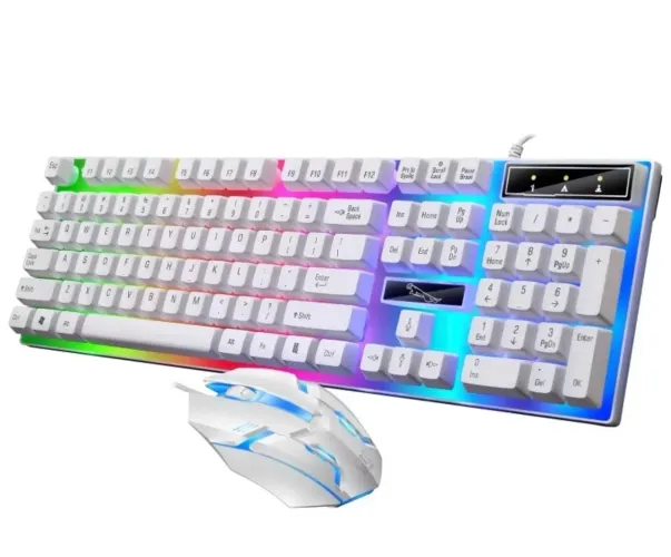 Teclado Gamer Branco RGB Hoopson USB - Barato