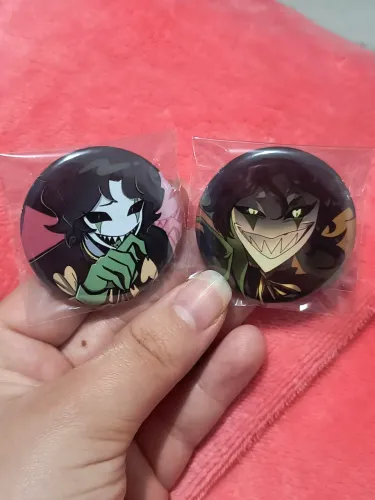 Kit 2 Bottons do Arlequim / Harlequin de The Freak Circus Personalizado de 44mm (Redondo)