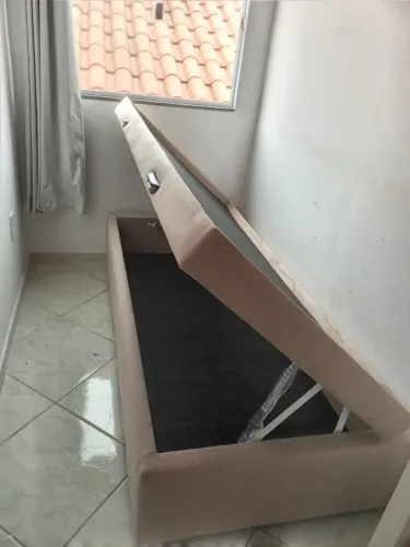 Base bau de solteiro - nas cores preto, marrom, bege ou cinza