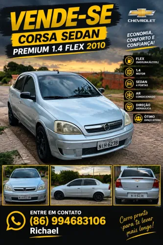 Chevrolet Corsa Sed. Premium 1.4 8V Econoflex 4P 2010