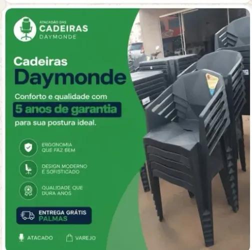 Cadeiras novas plástico