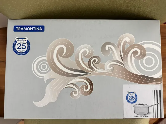 Panela Tramontina Professional Aço Inox Fundo Triplo 24cm 4,85L Nova