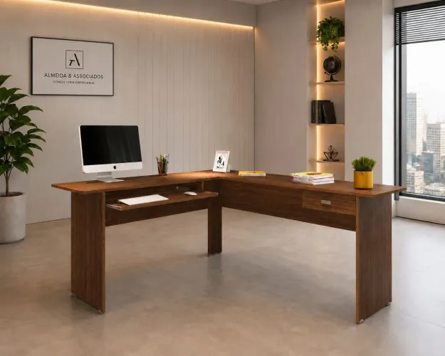 Mesa em L para escritório