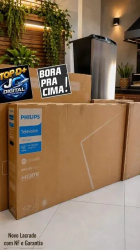 Smart TV Philips 50 4K borda ultrafina nova lacrada