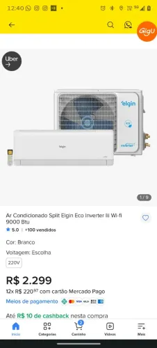 Ar condicionado Elgin