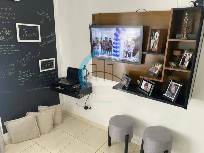 Sala living na quadra da praia do Itararé