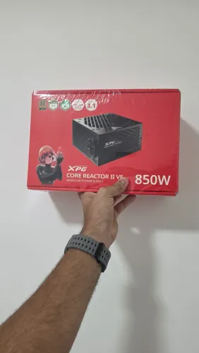 FONTE XPG CORE REACTOR II VE 850W - LACRADA - GARANTIA - NOTA FISCAL