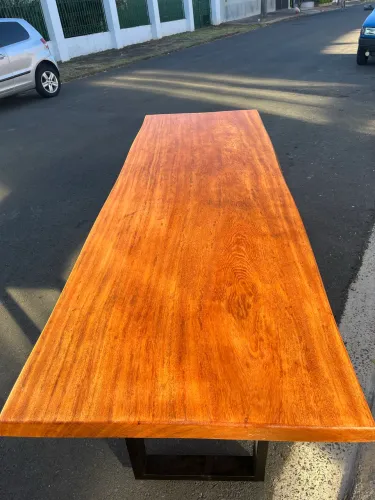 Mesa madeira nobre 4 metros alto padrão 