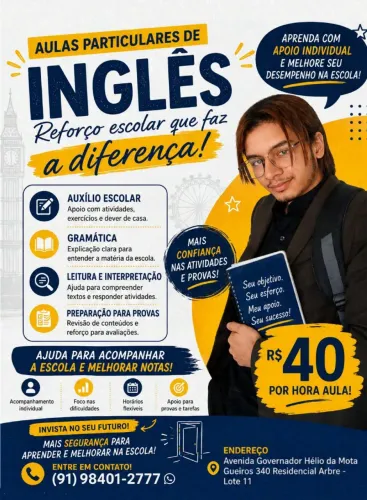 AULAS DE REFORÇO DE INGLÊS