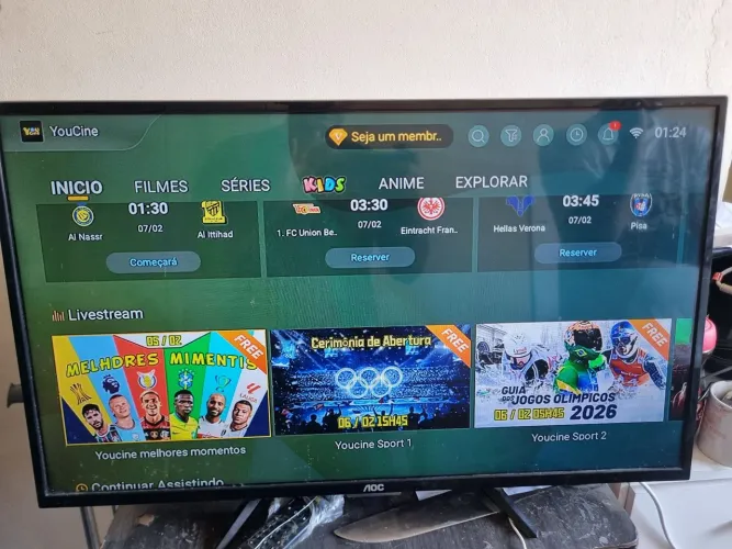 Tv smart 32 junto vai um tv box 500 $ todo