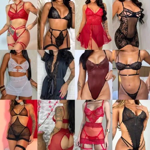 Lingerie, conjunto, camisola