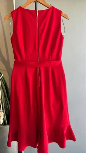 vestido midi calvin klein vermelho tam 38